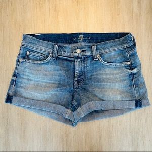 7 For All Mankind Rolled Hem Low Rise Short